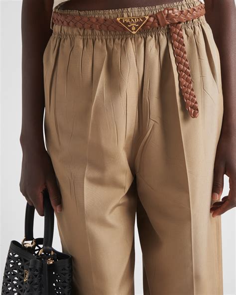 prada pants olive|Olive Green Silk Pants .